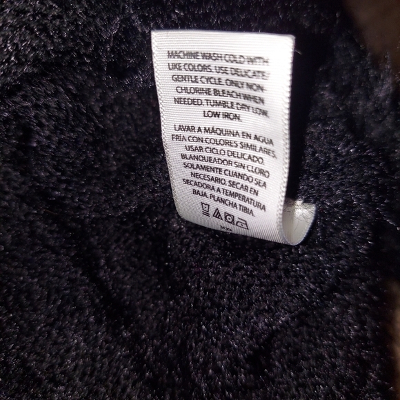 Time and Tru Med (8-10) Black Soot Combo Fuzzy Sweater Retro Colorful Fuzzy - Picture 6 of 13